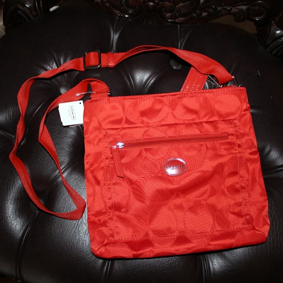 Coach Handbags - NWT Coach Signature Nylon File Crossbody Bag